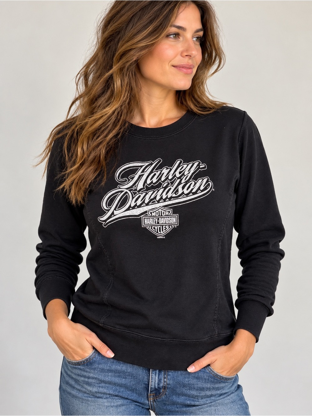 Harley-Davidson Black Crewneck Sweatshirt